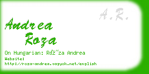andrea roza business card